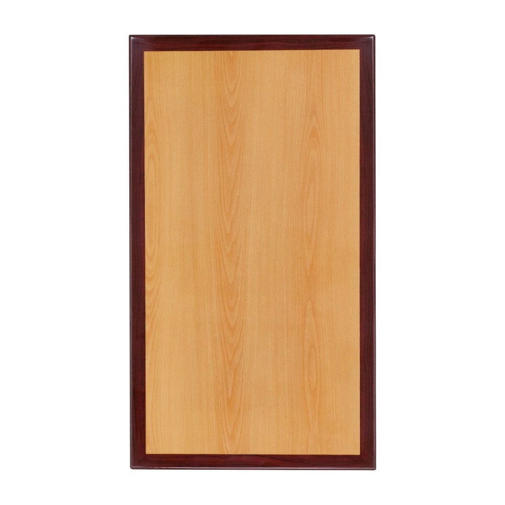 30 Foot X 42 Inches Rectangular Two Tone Resin Cherry And Mahogany Table Top