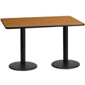 30X60 Inch Rectangular Laminate Table Top With Table Height Bases