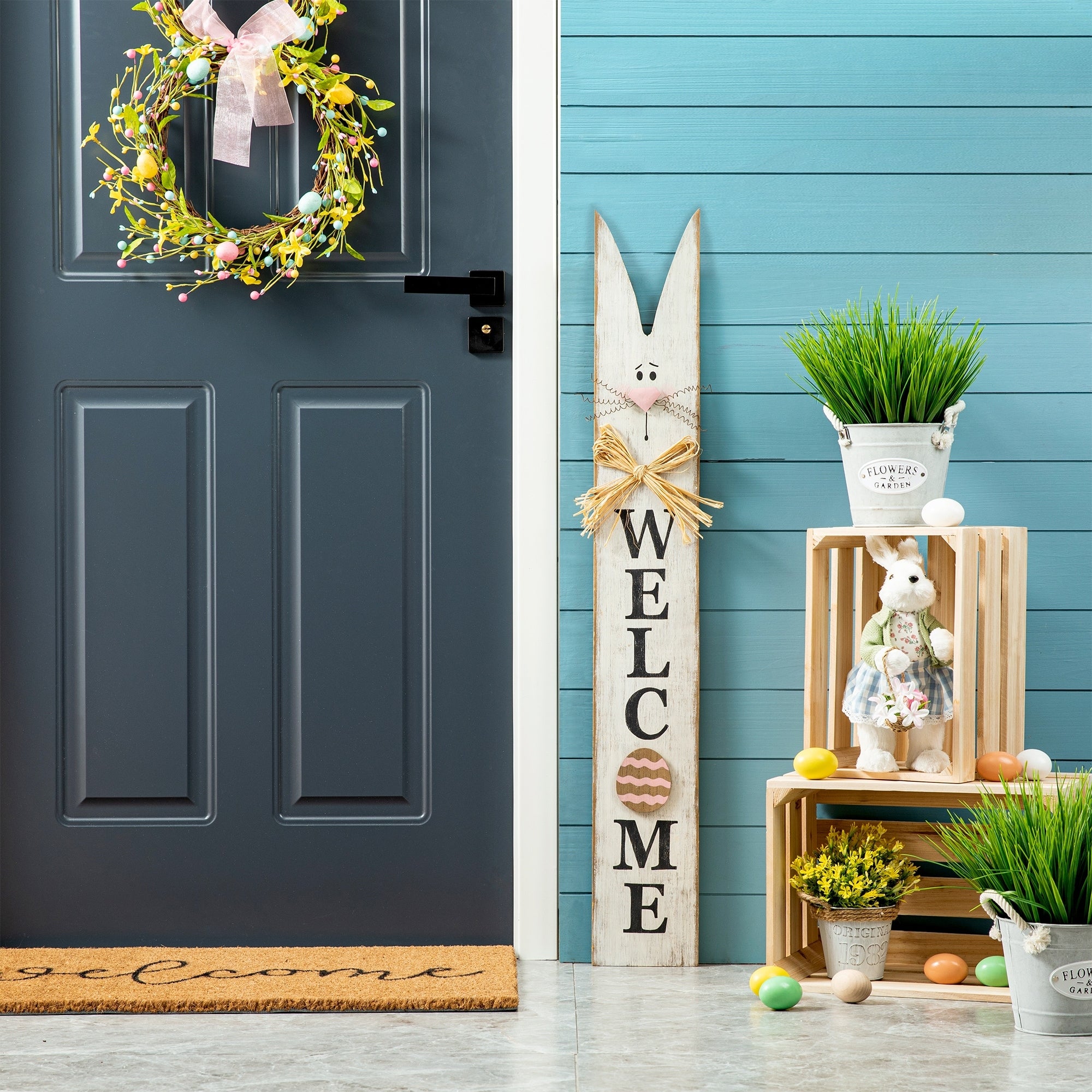 Glitzhome 31.5 H Wooden Festival Word Sign Wall Decor