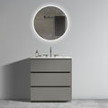 30 Inch Bathroom Vanity With Sink With 3 Faucet Holes One Piece Sink Basin Without Drain And Faucet Pre Assembled