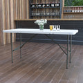 White Plastic 30 Inch Folding Table