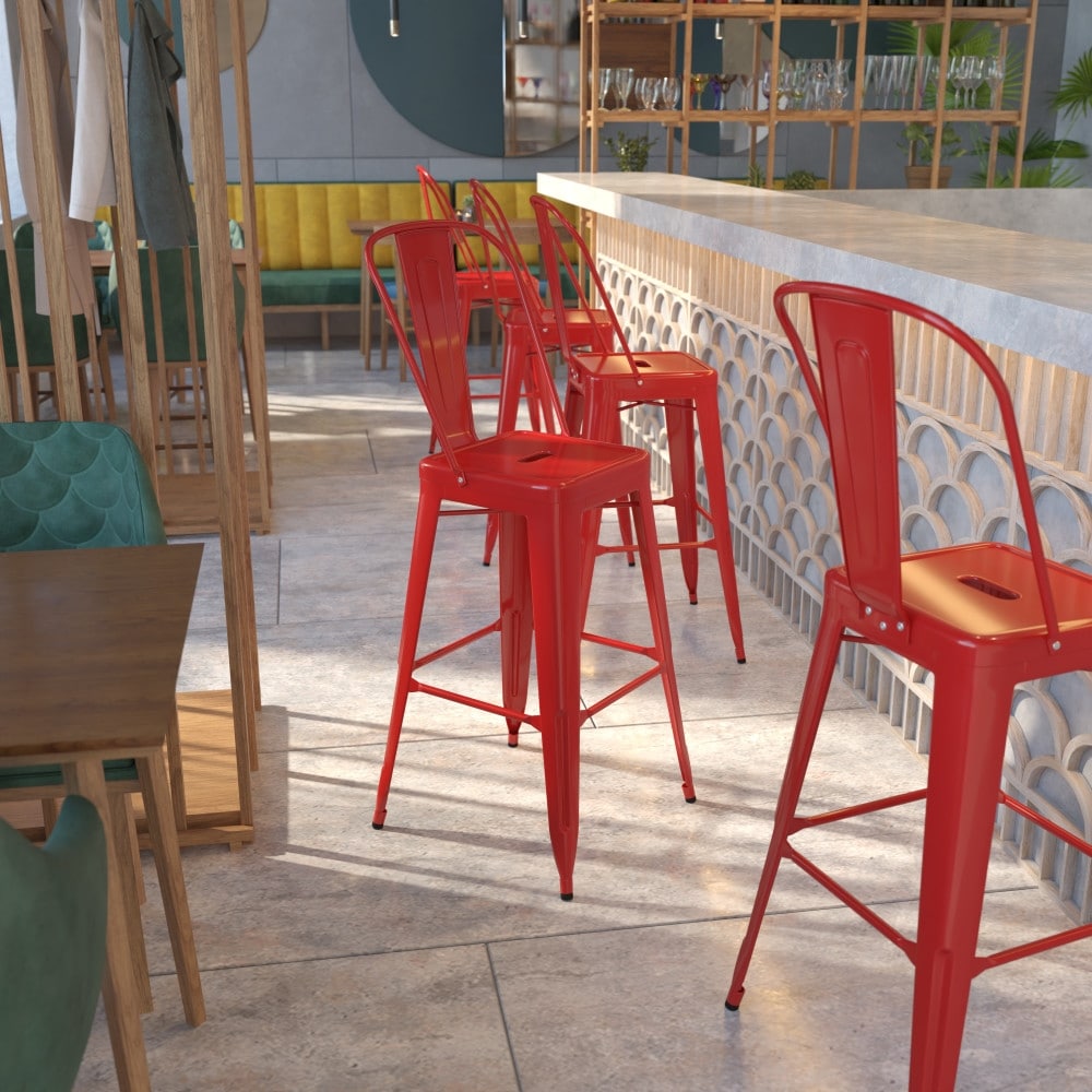 Havenside Home Boca Raton Metal Bar Stool