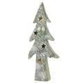 30 Led Lighted Battery Operated Rustic Glittered Christmas Tree Table Top Decoration