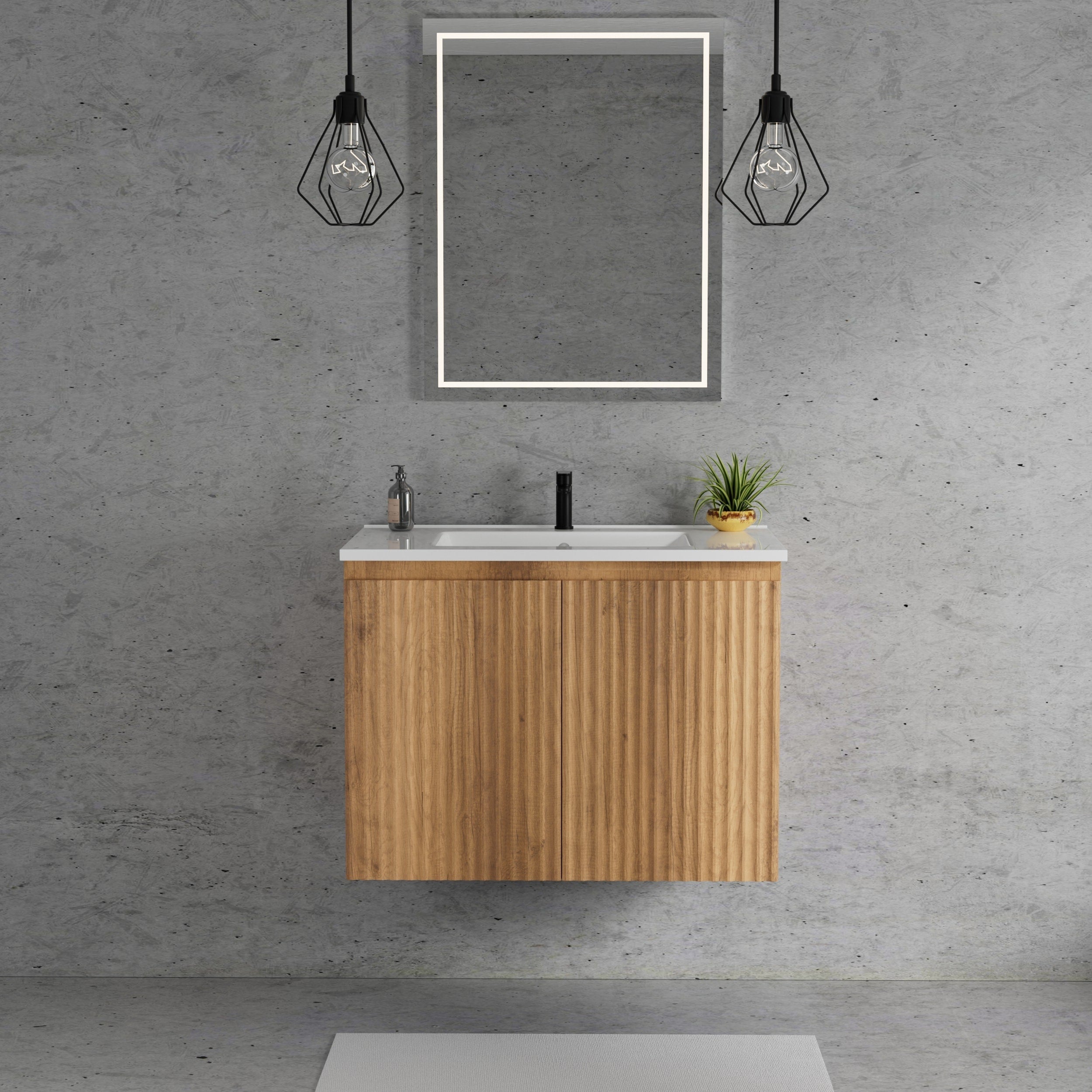 30Inch Folding Wall Cabinet With Creamic Sink Patented 1 Minute Install Space Saving Easy Assemble