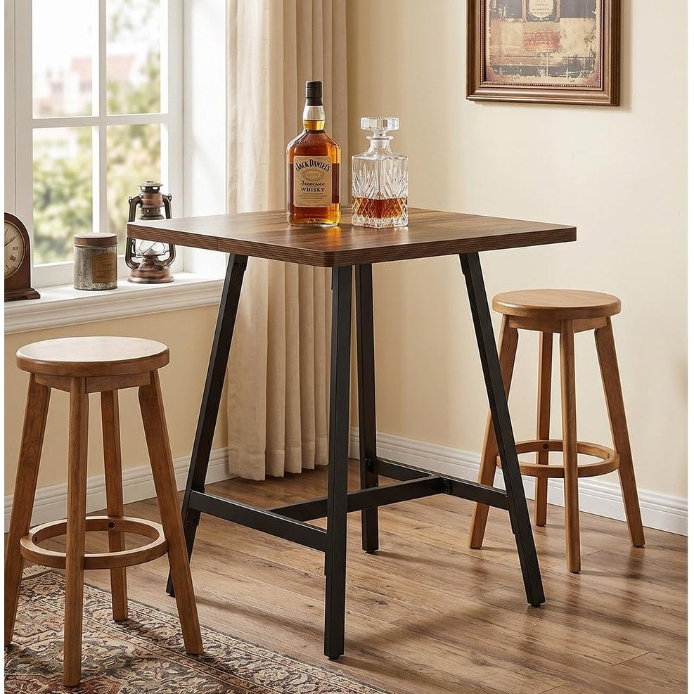 31.1 Square Bar Table Industrial High Top Pub Table