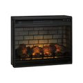 31.25 Inch Metal Fireplace Inset With 7 Level Temperature Setting Black