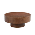 31.49 Woodern Round Coffee Table With Sturdy Pedestal