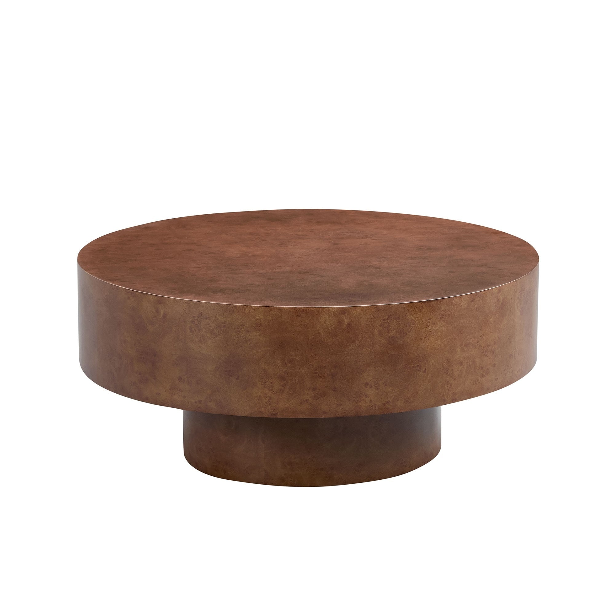 31.49 Woodern Round Coffee Table With Sturdy Pedestal