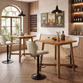 31.5 Inch Square Commercial Solid Wood Bar Table Counter Height Bistro Table With Footrest For Restaurant Cafe Bar
