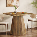 31.5 Inch Square Dining Table With Sturdy Pedestal Base