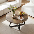 31.5 Inches Round Coffee Table Modern Center Table For Living Room Home Office Small Space