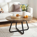 31.5 Inches Round Coffee Table Modern Wooden Center Table