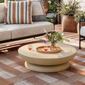 31.5 Low Profile Round Concrete Coffee Table Indoor Outdoor Use