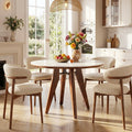 31.5 Modern Round Dining Table Sintered Stone Kitchen Table