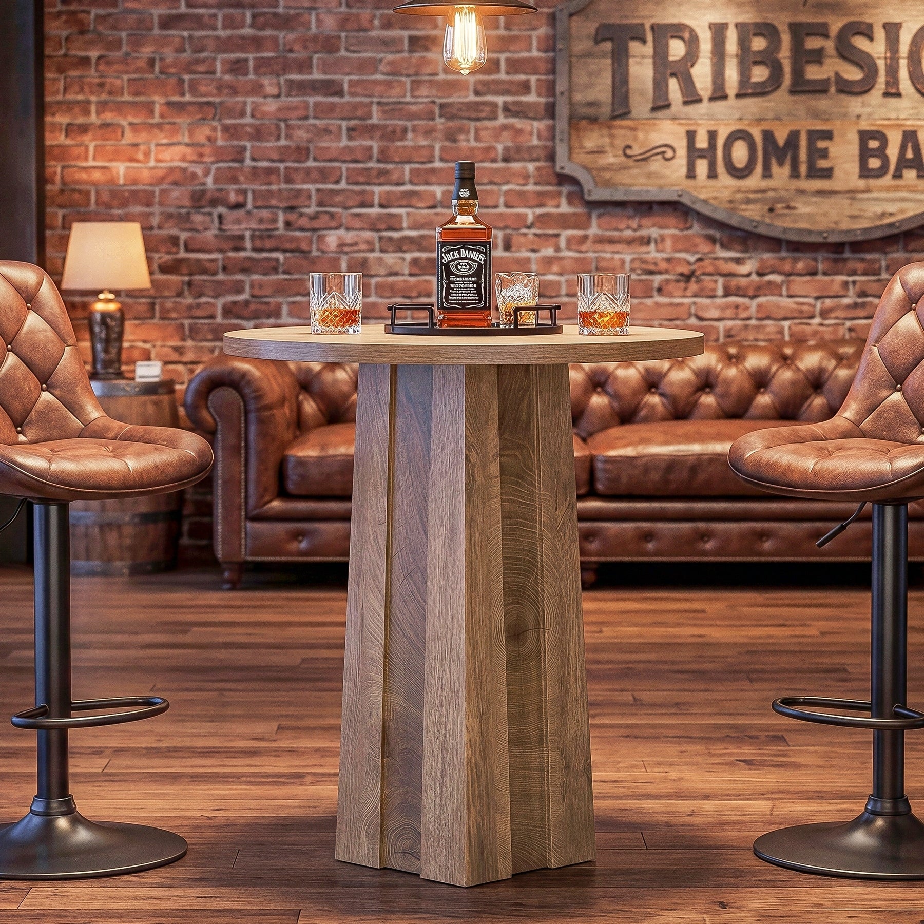 31.5 Round Bar Table Counter Height Pub Cocktail Table Home Bar Unit 31.5 D X 31.5 W X 35.83 H