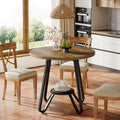 31.5 Round Dining Table For 2 Industrial Small Kitchen Table With Storage Shelves