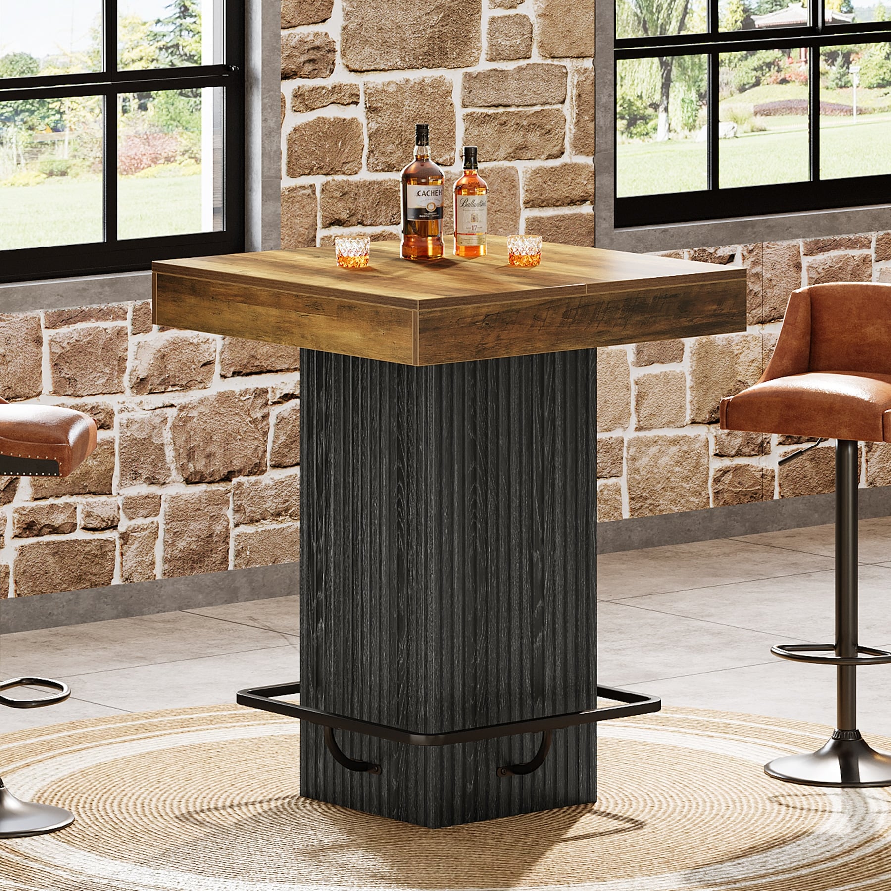 31.5 Square Bar Table Counter Height Pub Cocktail Table Home Bar Unit N A