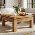 31.5 Square Coffee Table Farmhouse Solid Wood Coffee Table