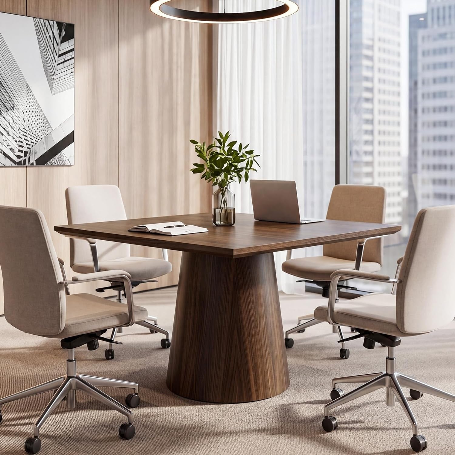 Square Office Conference Table For 2 4 31.5 Small Meeting Table For Conference Seminar Room Boardroom
