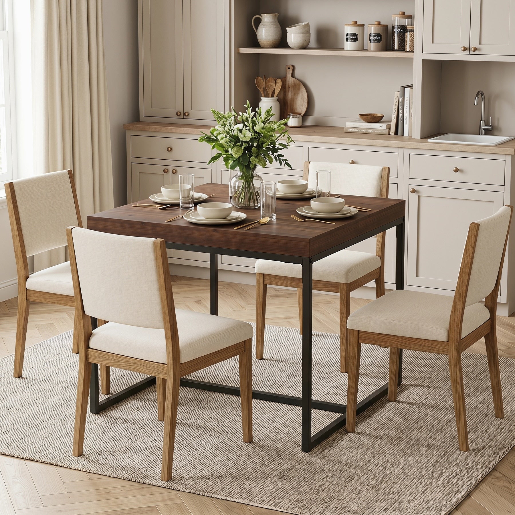 31.5 Square Dining Table For 2 4 Fir Wood Kitchen Table
