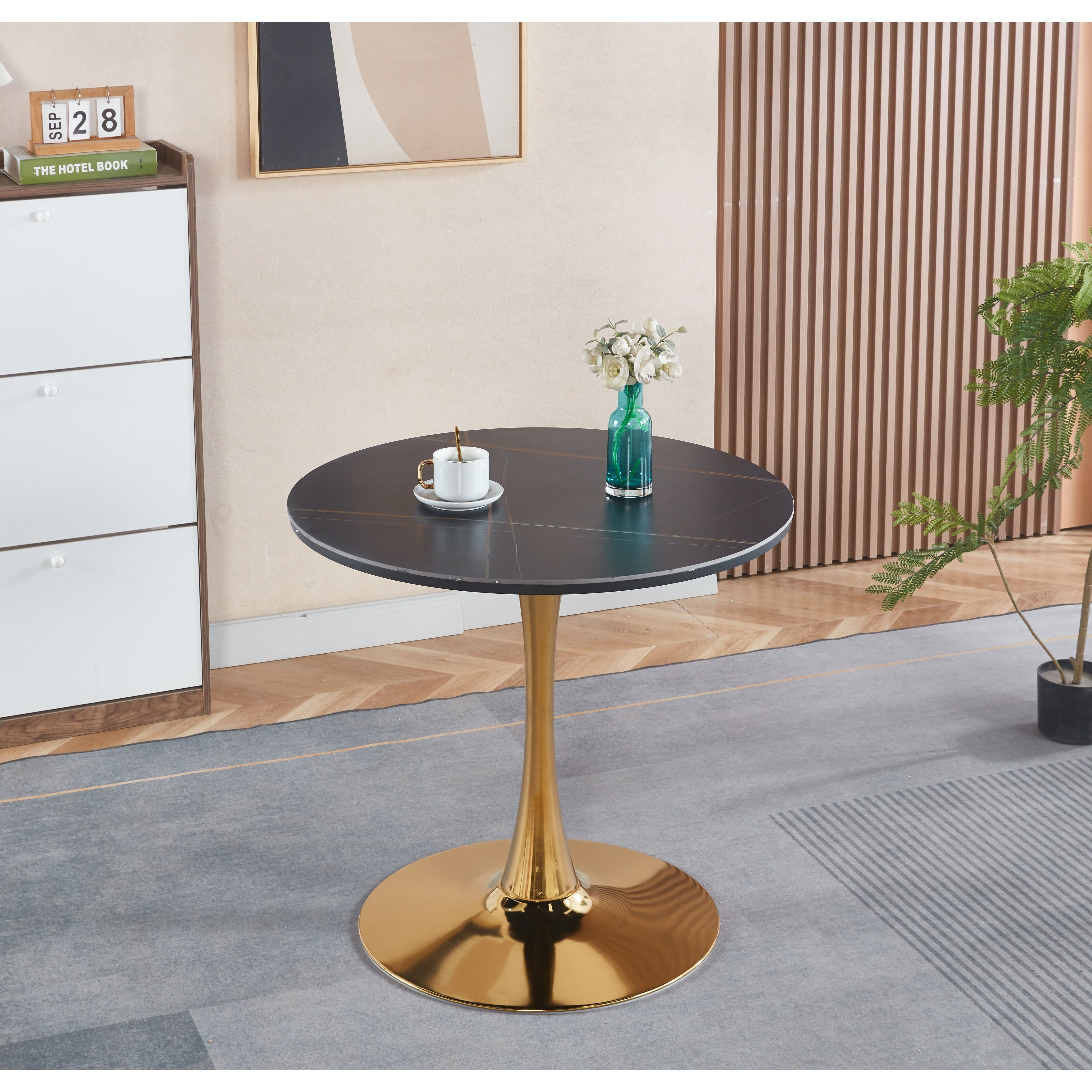 31.5 Tulip Table Mid Century Dining Table For 2 4 People With Round Mdf Table Top Pedestal Dining Table