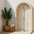 316 Stainless Steel Freestanding Outdoor Shower With Handheld Shower