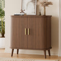 31 Sideboard Buffet Cabinet With 2 Sliding Tambour Doors And Adjustable Shelves