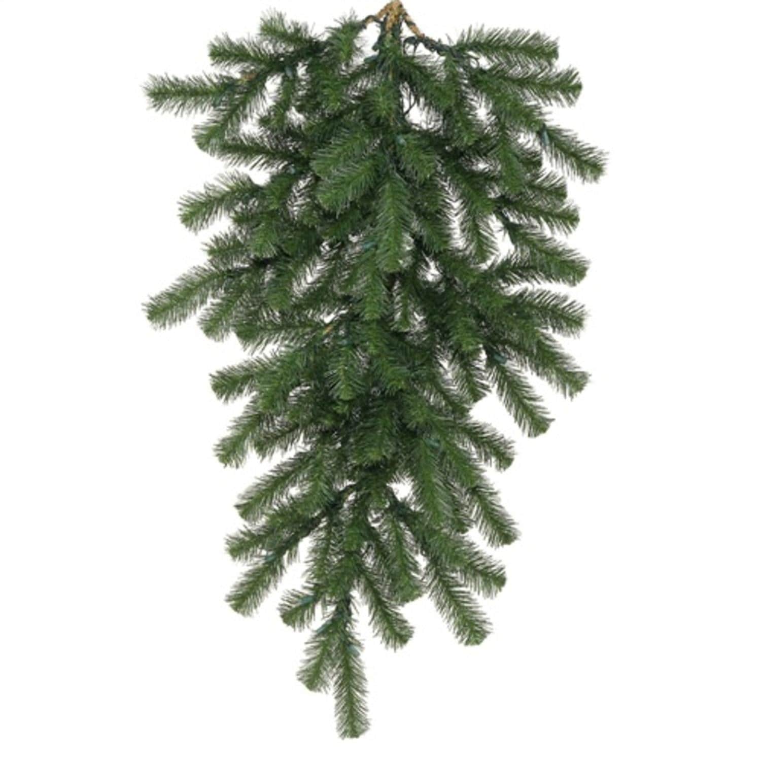 32 Deluxe Windsor Pine Artificial Christmas Teardrop Swag Unlit