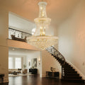 32 Inch Crystal Chandelier 27 Light Ceiling Light With Led Bulbs N A