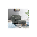 32 In.H Beige Finish Fabric Upholstery Square Barrel Chair Piece Of 1 With Straight Arm 8 X 10