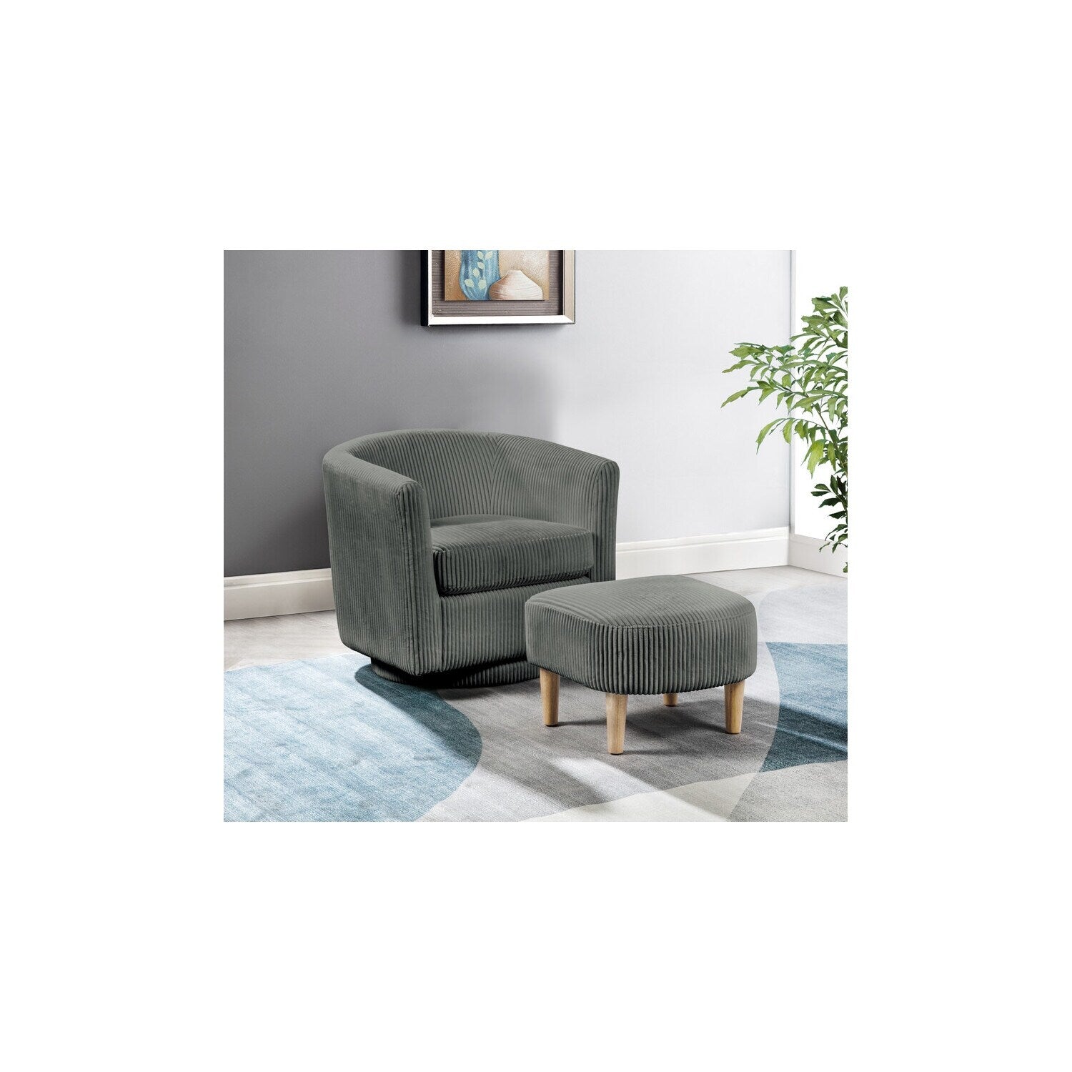 32 In.H Beige Finish Fabric Upholstery Square Barrel Chair Piece Of 1 With Straight Arm 8 X 10