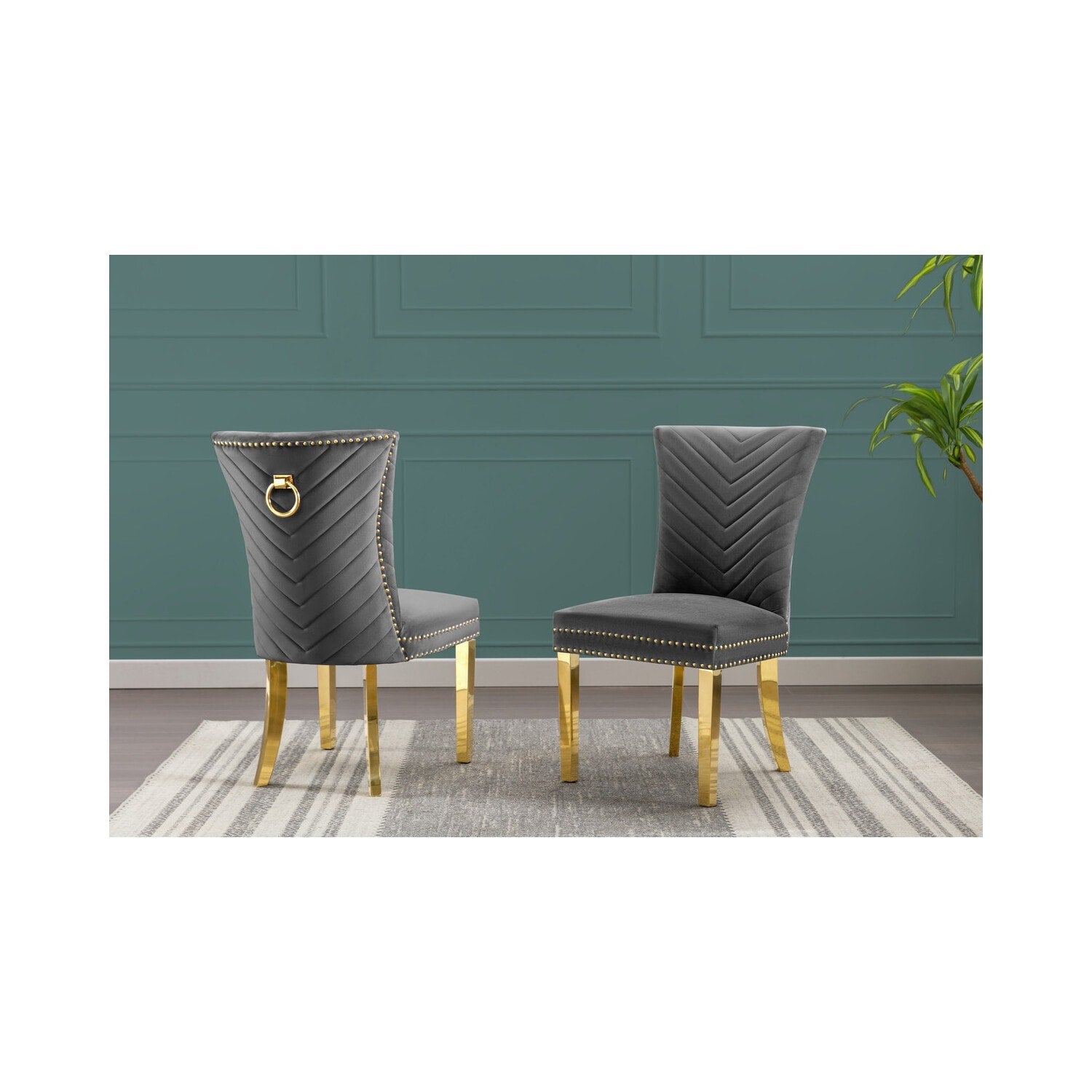 32 In.H Black Finish Velvet Upholstery Square Barrel Chair Set Of 2 With Straight Arm 8 X 10