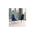 32 In.H Blue Finish Velvet Upholstery Square Barrel Chair Set Of 2 With Straight Arm 8 X 10
