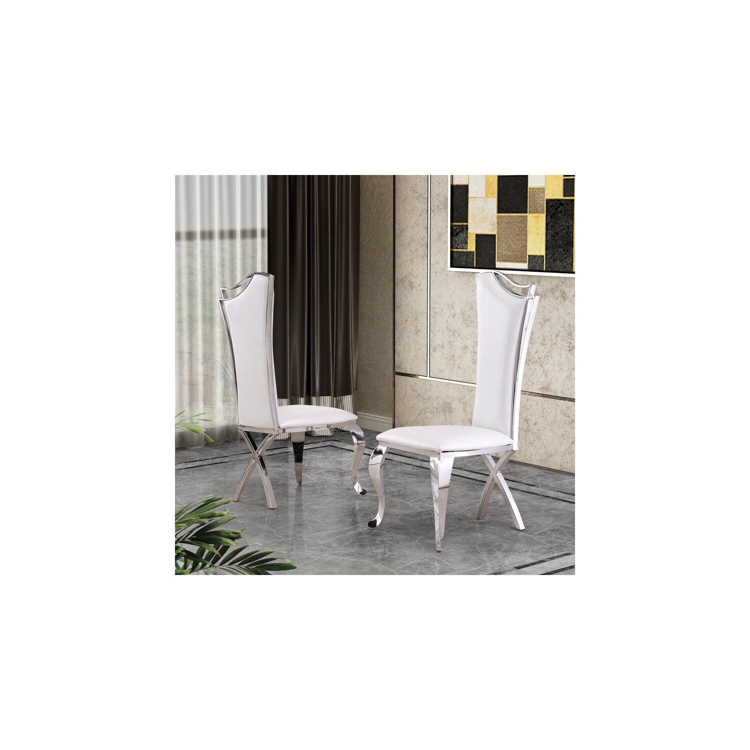 32 In.H Blue Finish Velvet Upholstery Square Barrel Chair Set Of 2 With Straight Arm 8 X 10