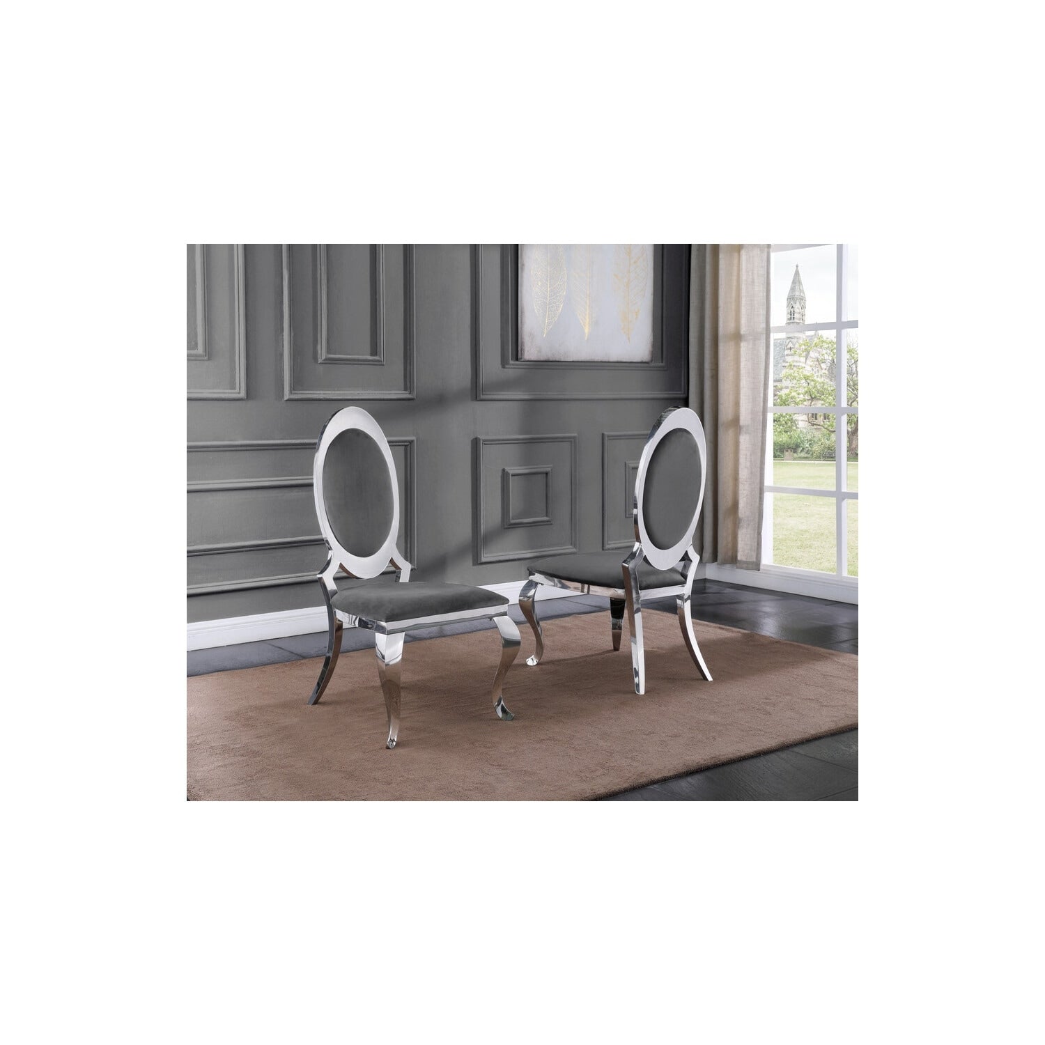32 In.H Blue Finish Velvet Upholstery Square Barrel Chair Set Of 2 With Straight Arm 8 X 10