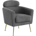 32 In.H Gray Finish Fabric Upholstery Square Barrel Chair Piece Of 1 With Straight Arm 8 X 10