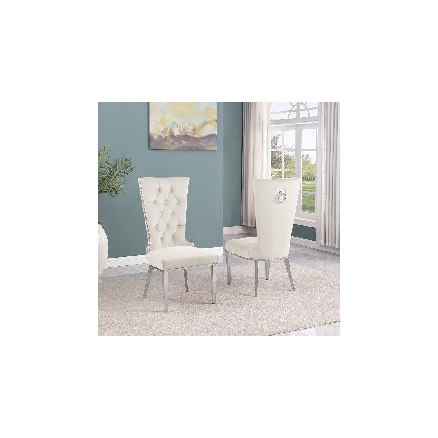 32 In.H Gray Finish Velvet Upholstery Circle Barrel Chair Set Of 2 With Straight Arm 8 X 10