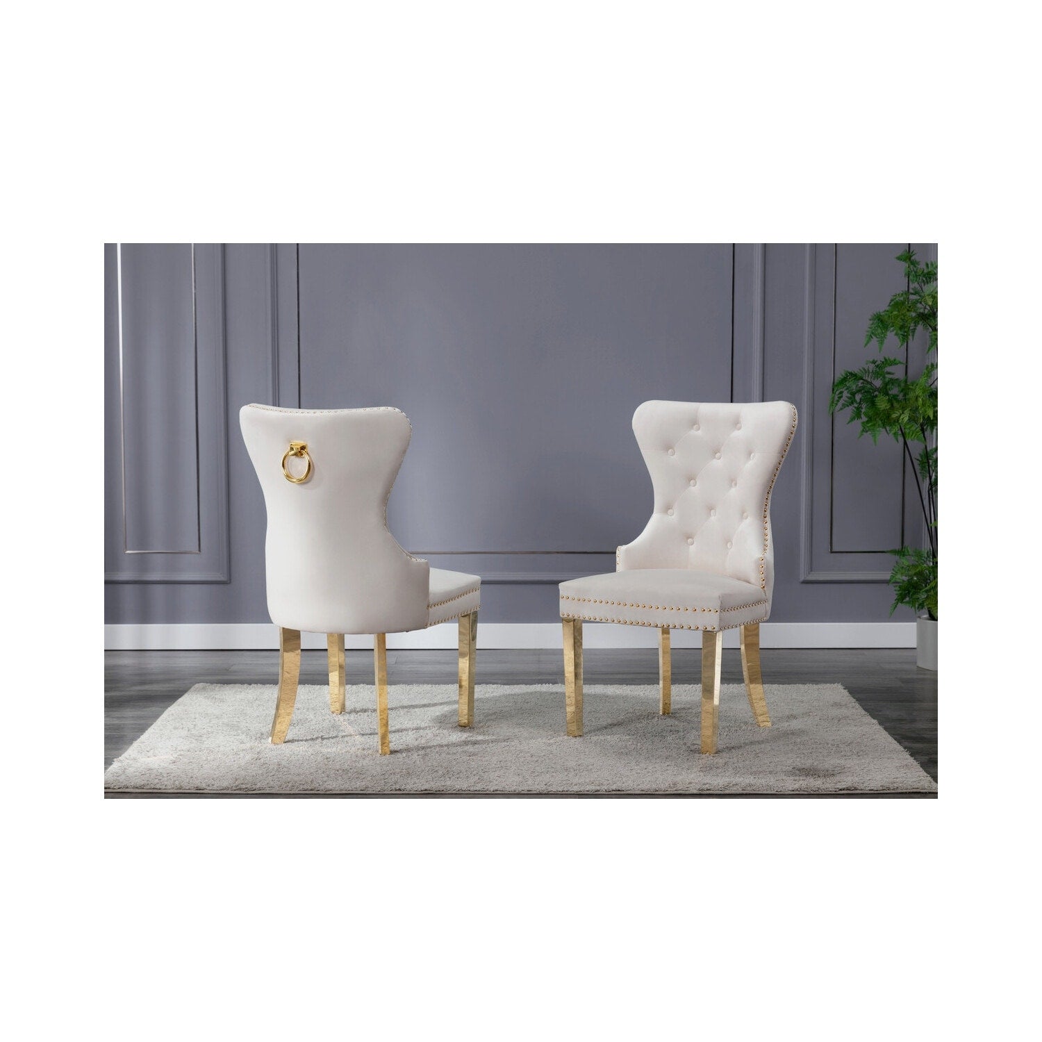 32 In.H Gray Finish Velvet Upholstery Square Barrel Chair Set Of 2 With Straight Arm 8 X 10