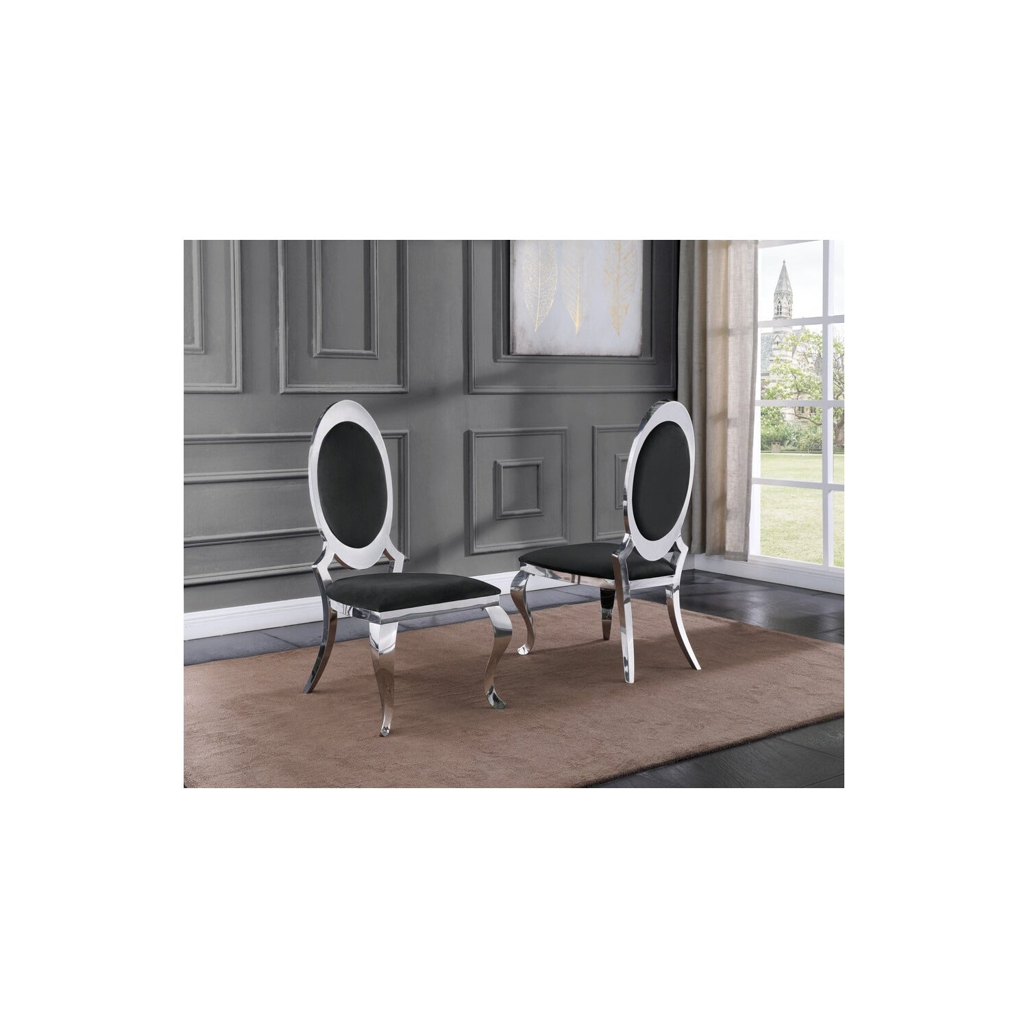 32 In.H Gray Finish Velvet Upholstery Square Barrel Chair Set Of 2 With Straight Arm 8 X 10