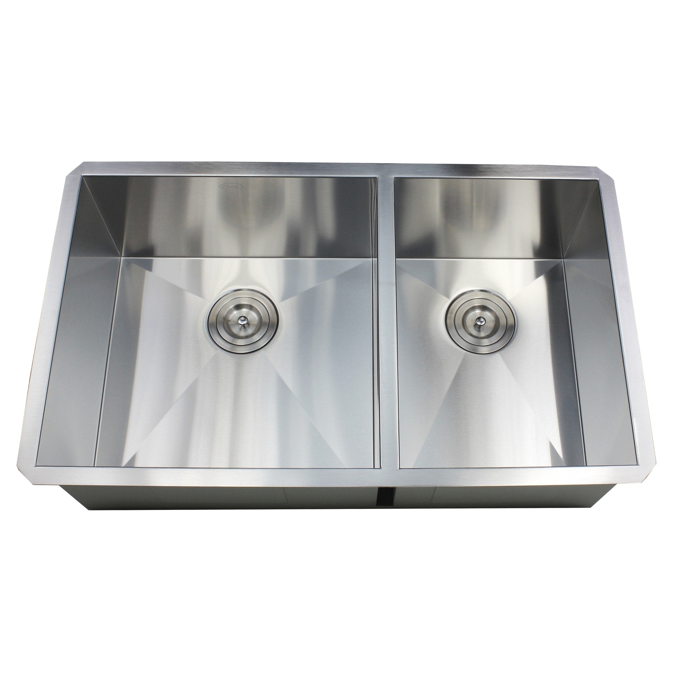 32 Inch Stainless Steel 16 Gauge Double 60 40 Bowl Undermount Zero Radius Kitchen Island Bar Sink