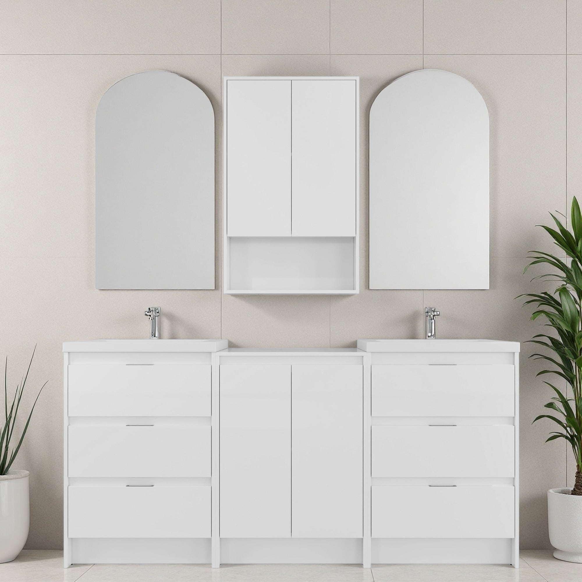 32 36 48 72 Plywood Water Resistant Freestanding Bathroom Vanity Combo With Sink And Soft Close Doors Drawers