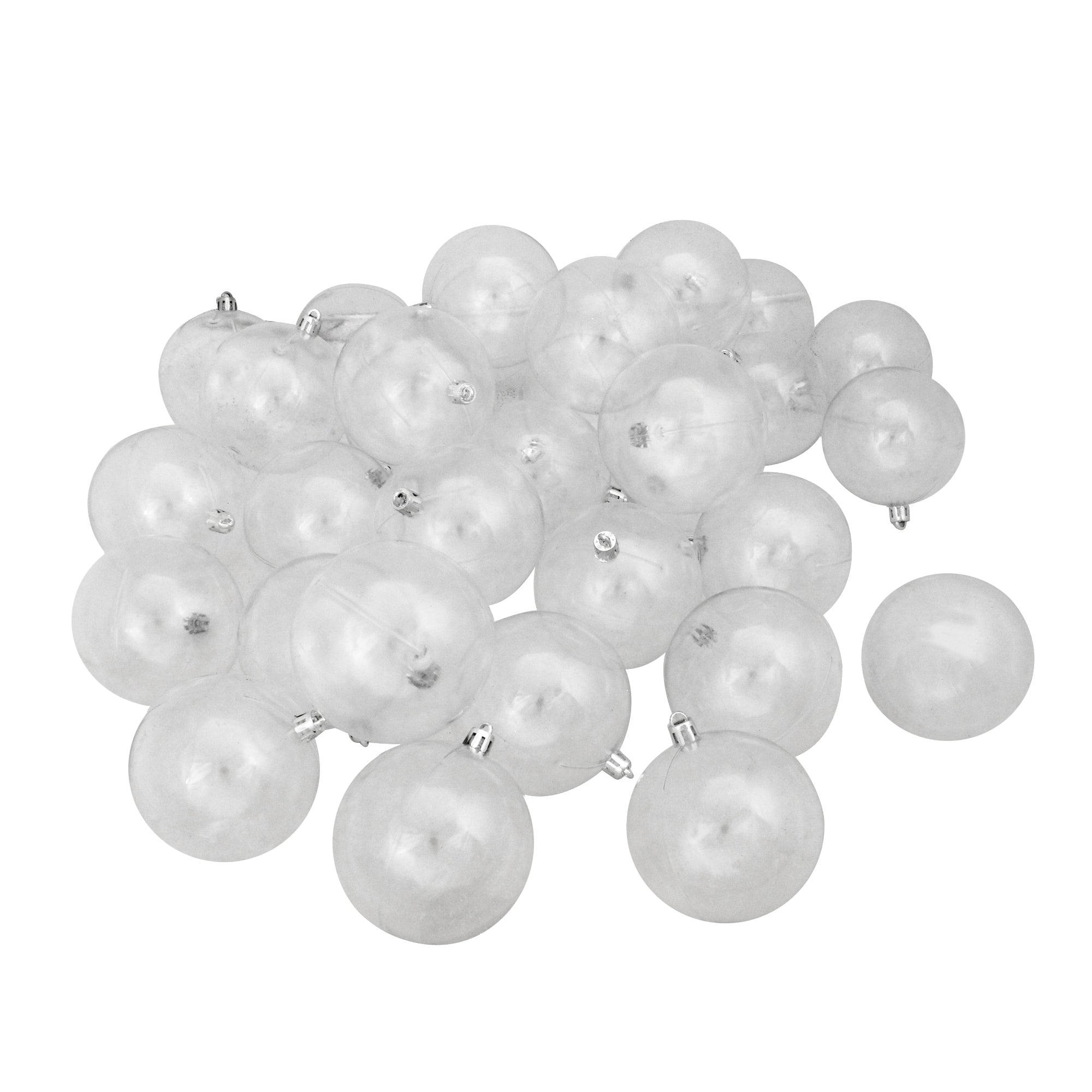 32Ct Clear Shatterproof Shiny Christmas Ball Ornaments 3.25 80Mm