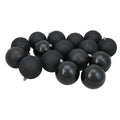 32Ct Jet Black Shatterproof 4 Finish Christmas Ball Ornaments 3.25