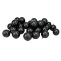 32Ct Jet Black Shatterproof Shiny Christmas Ball Ornaments 3.25 80Mm