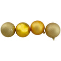 32Ct Vegas Gold Shatterproof 4 Finish Christmas Ball Ornaments 3.25 80Mm