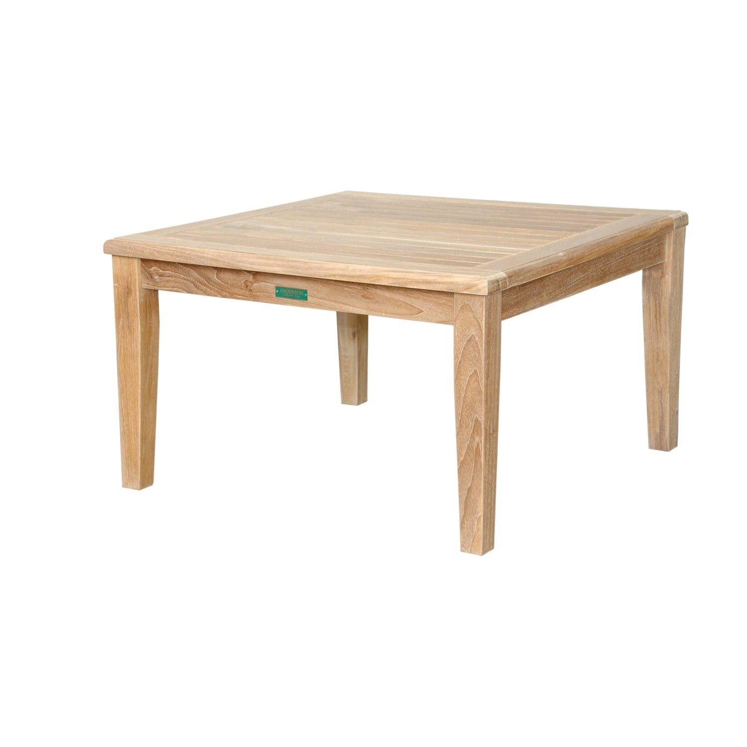 33 In. W Brown Finish Square Shape Wood Frame End Table 8 X 11
