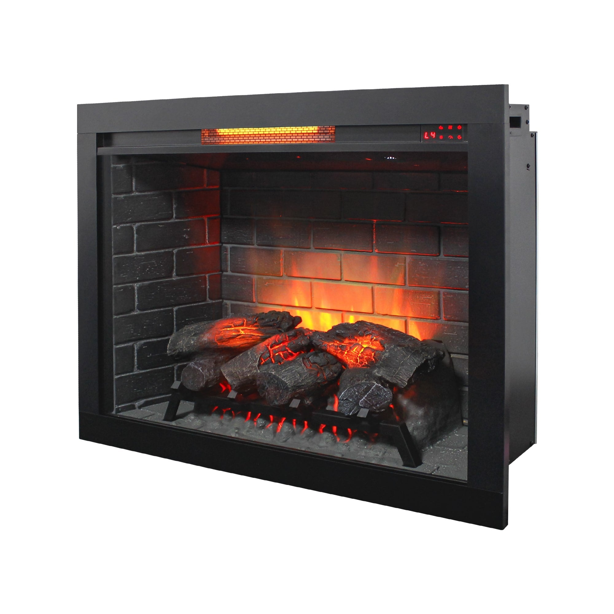 33 Inch Infrared Electric Fireplace With Removable Trim Kit Insert Touch Panel Home Decor Heater