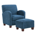 33.5 In.H Blue Finish Low Back Metal Frame Barstool Fabric Seat Set Of 2 35