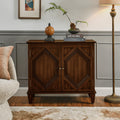 33.6 Retro Sideboard Buffet Cabinet With Storage Geometric Accent Doors Adjustable Shelf Media Console Credenza By Gdfstudio