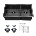 33 Kitchen Sink Drop In Double Bowl Topmount Sink 60 40